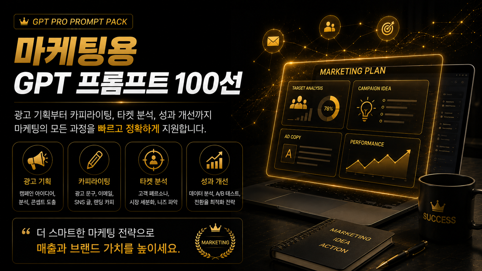 마케팅용 GPT 프롬프트 100선 이미지